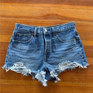 Levi’s distressed shorts